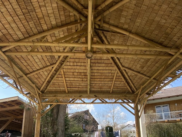 Pavillon selber bauen - Einzigartige Bambus Gartenmbel