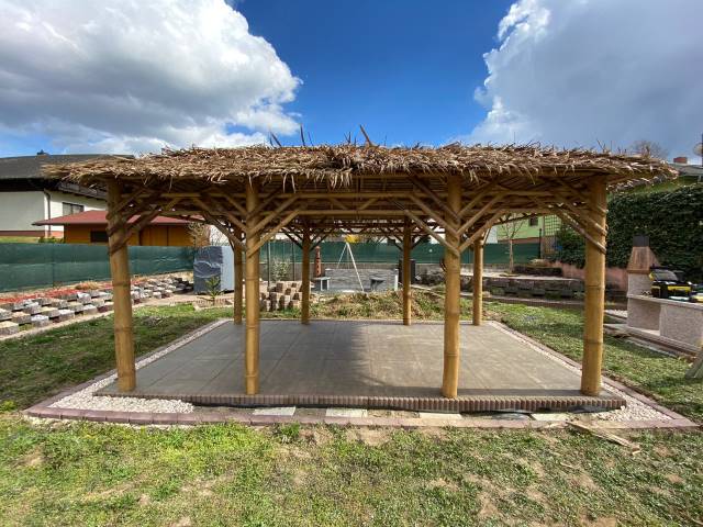 Bambus Pavillon 5x3 Meter