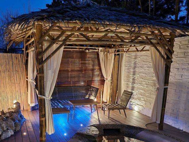 Outdoor Pavillon aus Bambus
