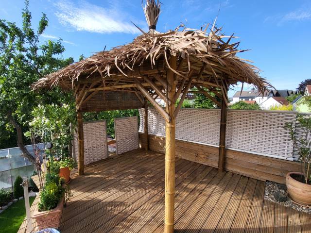 Bambus Gartenpavillon auf Dach Terrasse