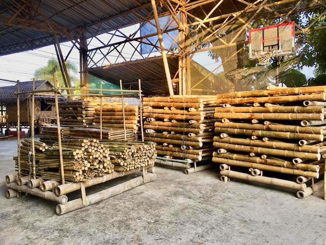 Bambusstangen Weiterverarbeitung in Thailand