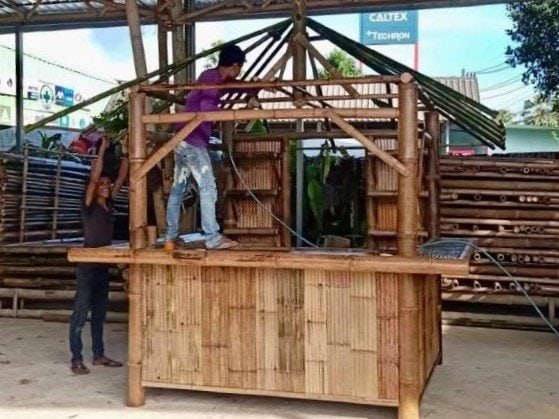 Produktion der Garten Bar aus Bambus