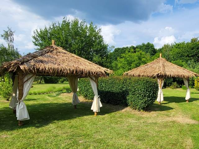 Bambus Pavillon in der Natur