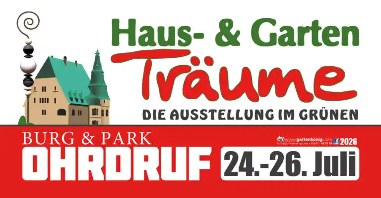 Haus & Garten Träume Burg Ohrdruf 2026 Ausstellung für Haus und Garten